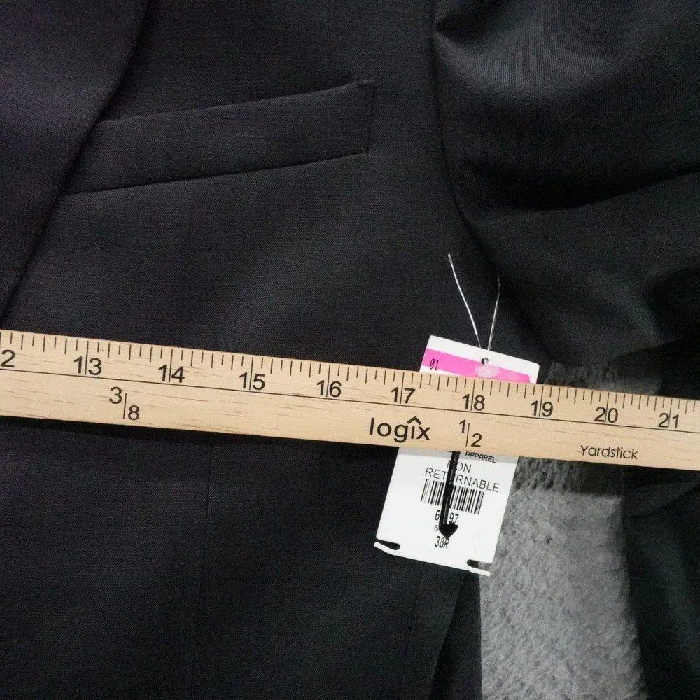 Original Penguin Mens Osmans Wool Blend Blazer Black 38R Sport Coat NEW